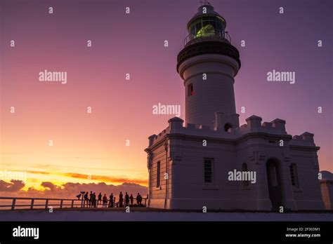 Byron Bay Lighthouse at sunrise Stock Photo - Alamy