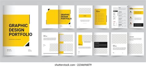 Graphic Design Portfolio Design Template Stock Vector (Royalty Free ...