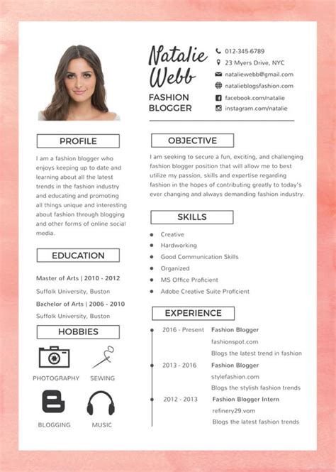 8+ Fashion Designer Resume Templates - DOC, Excel, PDF | Free & Premium ...