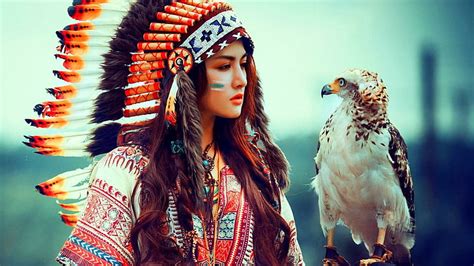 HD wallpaper: native american, girl, eagle, life | Wallpaper Flare