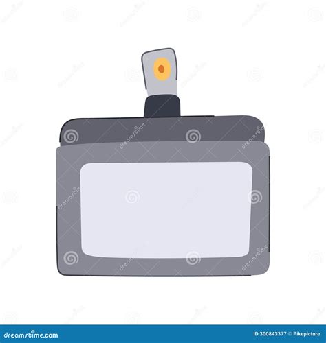 Pass Id Card Cartoon Vector Illustration Stock Illustration ...