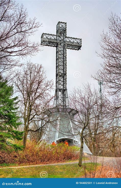 The Mount Royal Cross, Built in 1924 - Montreal, Canada Stock Image ...