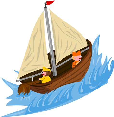 Sailing on wild water - Openclipart