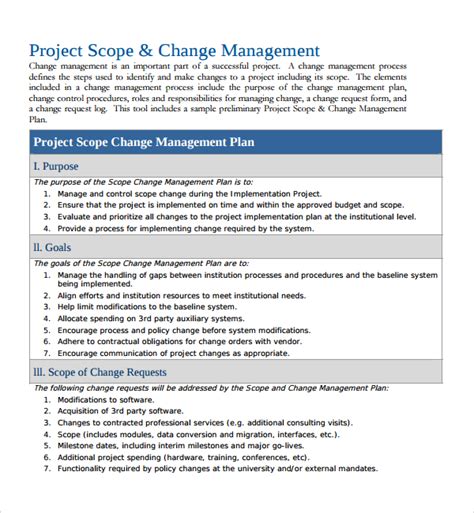 FREE 16+ Sample Change Management Plan Templates in MS Word | PDF ...