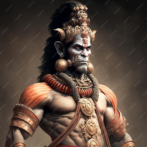 Premium Photo | Illustration of lord hanuman on abstract background for ...