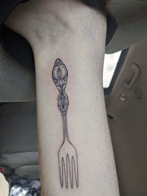 Fork tattoo | Small tattoo designs, Body art tattoos, Tattoos