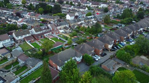 High Angle Time Lapse Footage of Luton Town of England Great Britain ...