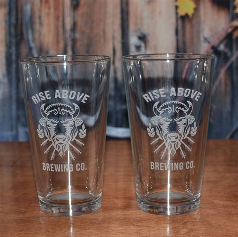 2 Personalized Pint Glasses 16 Oz Created by You