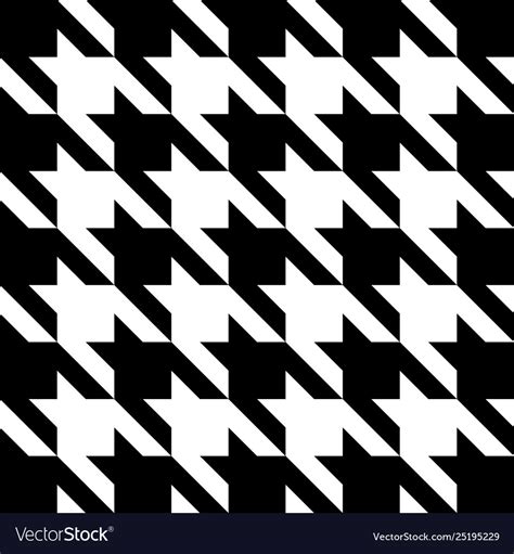 Black and white pattern houndstooth seamless Vector Image