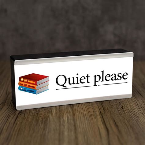 Light up Room Sign Quiet Please Book Nook Lighting Portable Reading ...