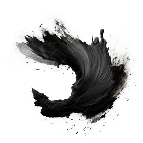 Premium AI Image | Abstract Black Photoshop Brush on Plain White Background