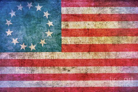 American Revolution War Flag Digital Art by Randy Steele - Pixels