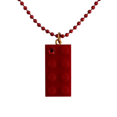 Red LEGO® Brick 2x4 With a Red SWAROVSKI® Crystal on a - Etsy