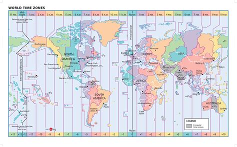 Time Zone Map Printable