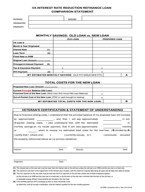 Va Loan Comparison Worksheet - Studying Worksheets