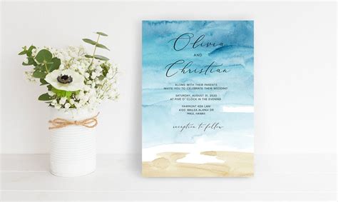 Beach Theme Wedding Invitations | Destination Wedding Details