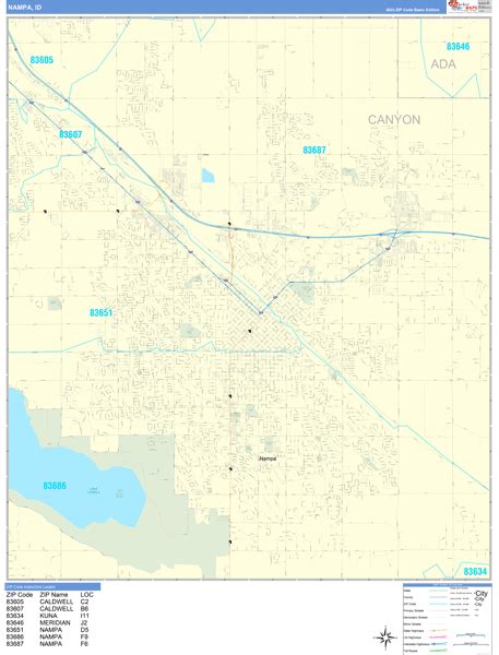 Nampa Idaho Zip Code Map