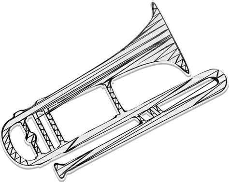 Trumpet in black and white color. 24860817 Vector Art at Vecteezy