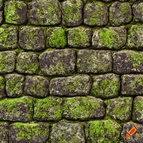 Mossy cobblestone texture on Craiyon