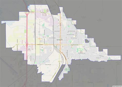 Map of Springville city, Utah