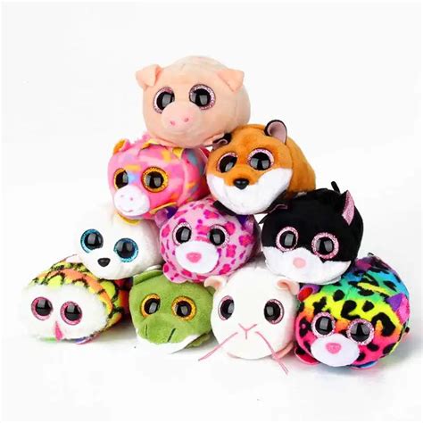 10CM Mini Original Ty Plush Toys Beanie Boos Big Eyes fox unicorn ...