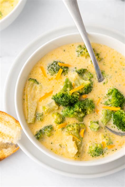 Broccoli Cheddar Soup (30 Minutes!) - The Forked Spoon