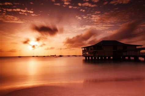 Sunset In Harbor Free Stock Photo - Public Domain Pictures