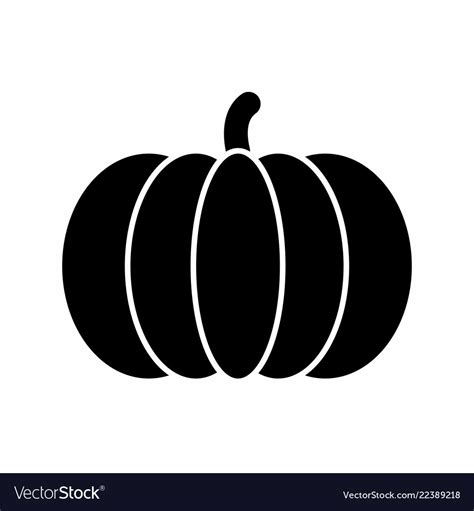 Pumpkin dark silhouette Royalty Free Vector Image