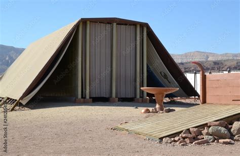 Model of Tabernacle, tent of meeting in Timna Park, Negev desert, Eilat ...