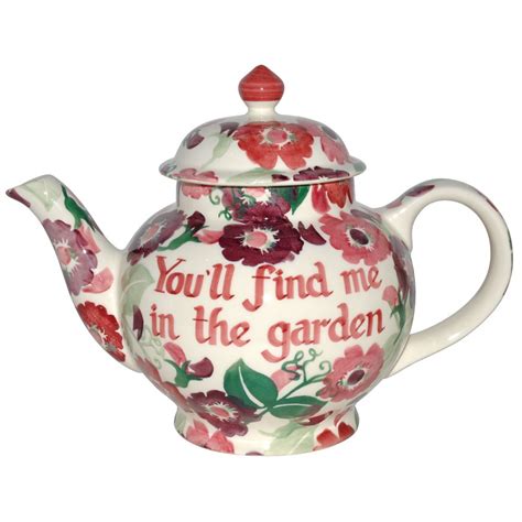 Emma Bridgewater Zinnias Four Cup Teapot Personalised Chocolate Pots ...