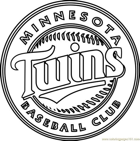 Minnesota Twins Logo Coloring Page - Free MLB Coloring Pages ...