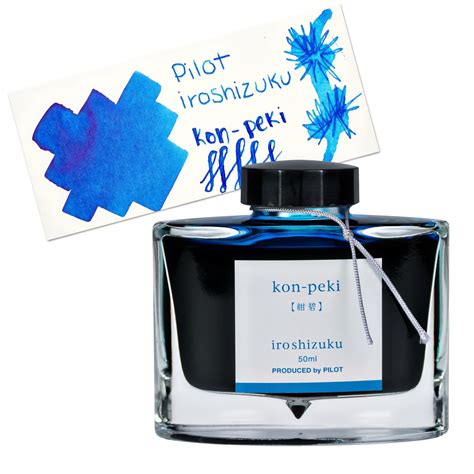 Pilot Iroshizuku Fountain Pen Ink 50 Ml Bottle Kon-peki Deep Azure Blue ...