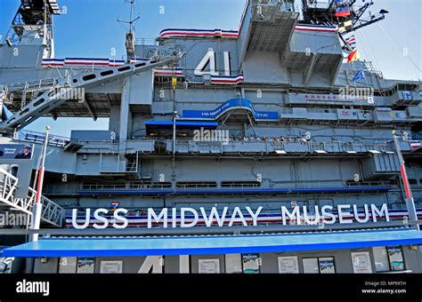 USS Midway Museum, aircraft Carrier, San Diego, California Stock Photo ...