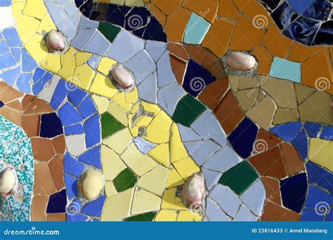 Gaudi Mosaic Technique stock image. Image of colorful - 23816433