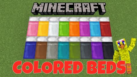 How To Craft Colored Beds in Minecraft 1.12 & MCPE! - YouTube