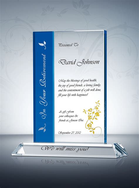 Rectangle Retirement Plaque | Retirement plaques, Retirement messages ...