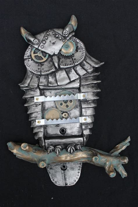 Steampunk Owl Jewellery Hanger, Wall Art Sculpture by charleswainman on ...