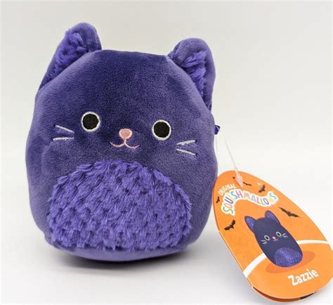 Squishmallow Kellytoy Plush Halloween 2023 Zazzie the Cat 5" Inch ...