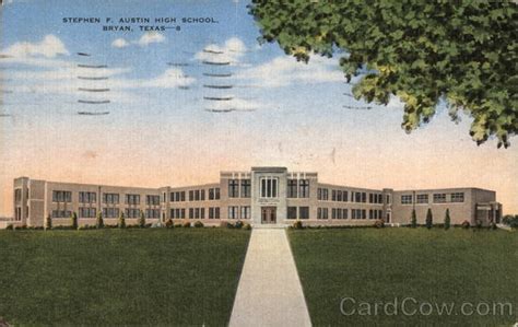 Stephen F. Austin High School Bryan, TX Postcard