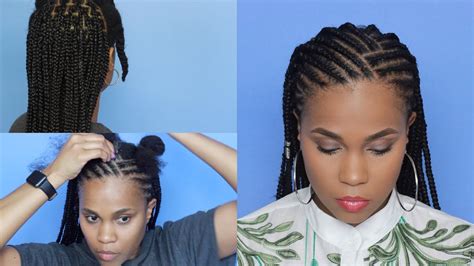 Cornrows X Box Braids Fun Vacation Hairstyle