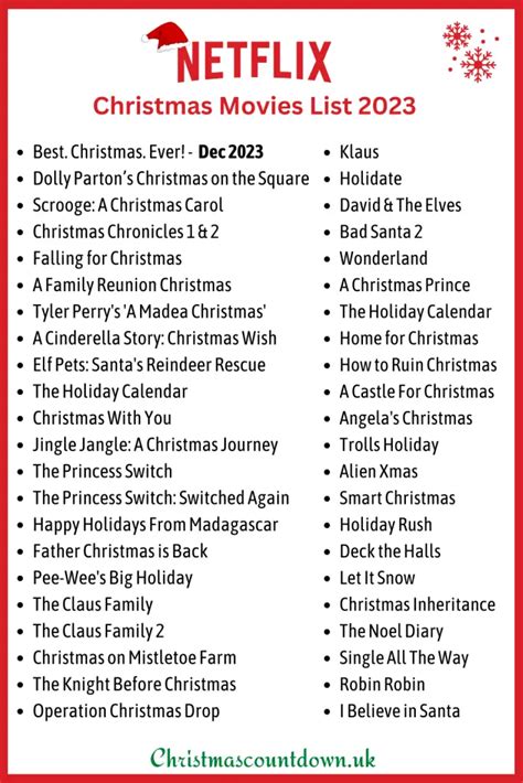 Netflix Christmas Movies List for 2023