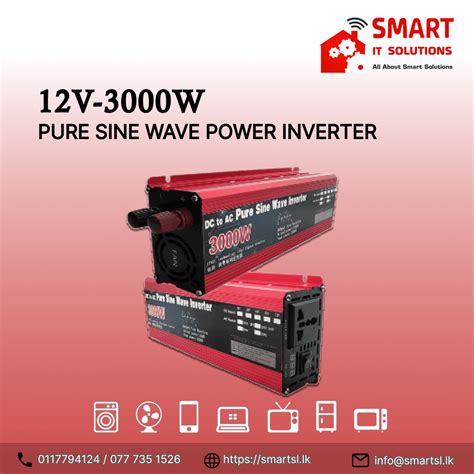 PURE SINE WAVE POWER INVERTER 12V-3000W - Smart IT Solutions