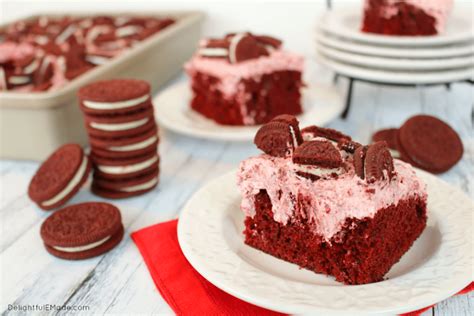 Red Velvet OREO Poke Cake - Delightful E Made