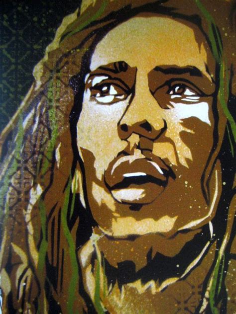 Bob Marley Stencil Art Print by taylorlindgrenart | Bob marley painting ...