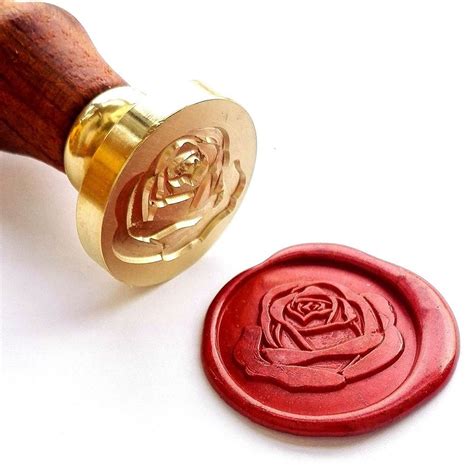 Vooseyhome The Rose Wax Seal Stamp with Rosewood Handle | Collectibles ...