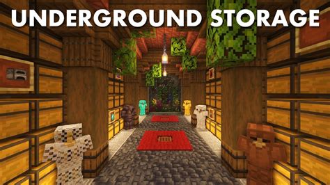 Minecraft | How to build an Underground Storage Room | Tutorial - YouTube