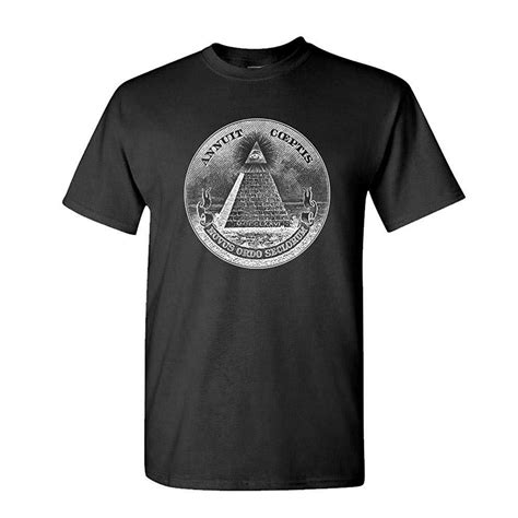 Annuit Coeptis Pyramid Eye Illuminati Cash - Mens Cotton T-Shirt em ...