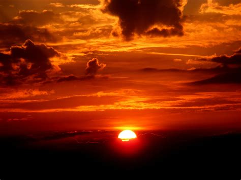 Orange Sun during Sunset · Free Stock Photo