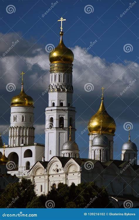 Moscow Kremlin Architecture. Color Photo. Stock Photo - Image of ...