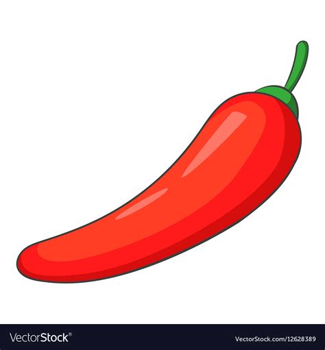 Chilli pepper icon cartoon style Royalty Free Vector Image